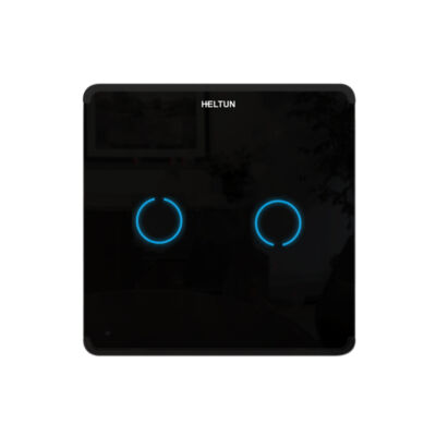 Heltun Touch Panel fali kapcsoló 2 érintőgombbal (fekete-fekete)