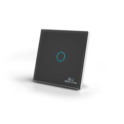 MCO Home Touch Panel fali kapcsoló 1 érintőgombbal (fekete)